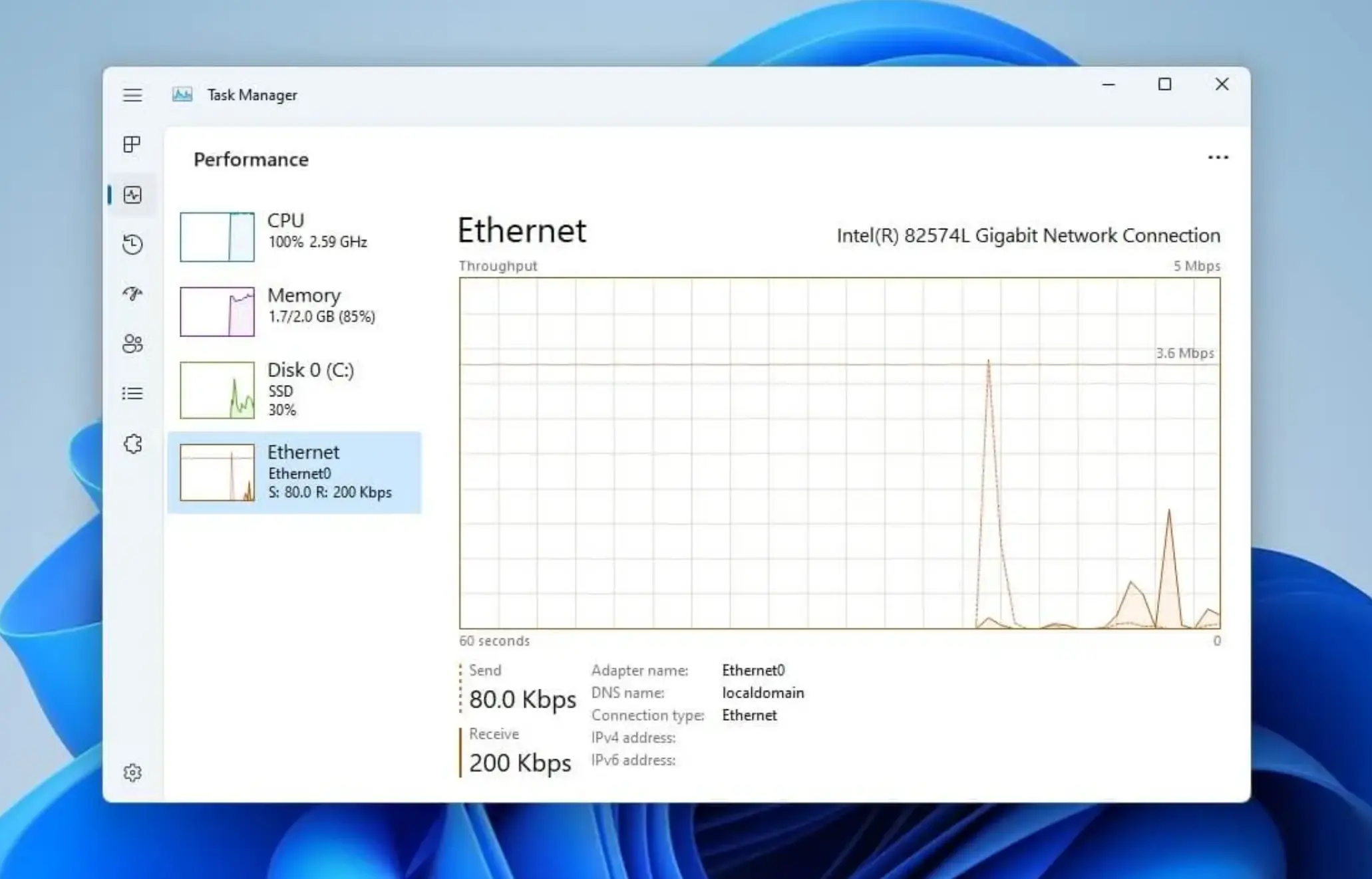 查看电脑CPU、内存、磁盘、、网卡信息